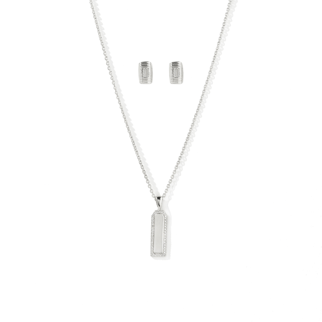 ESSENTIAL SILVER STAPLES GIFT SET - SETS DE REGALO - Malandra Jewelry - SET99 - (ICC511.P - ICA517.P)
