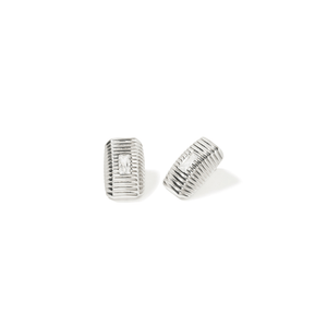 ESSENTIAL SQUARE SILVER STUDS - ARETES - Malandra Jewelry - ICA516.P