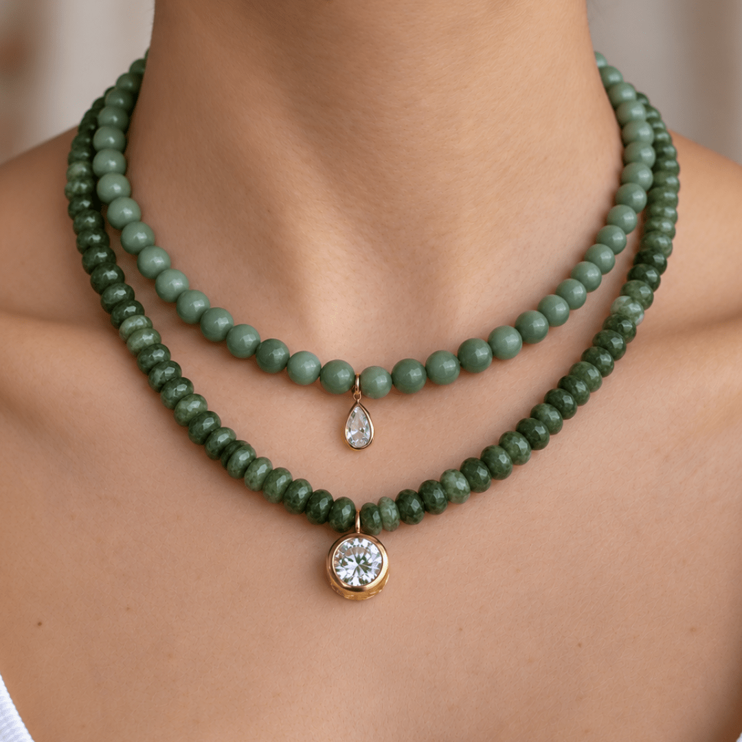 Everglade Jasper Gaia Necklace - COLLARES - Malandra Jewelry - TC2694