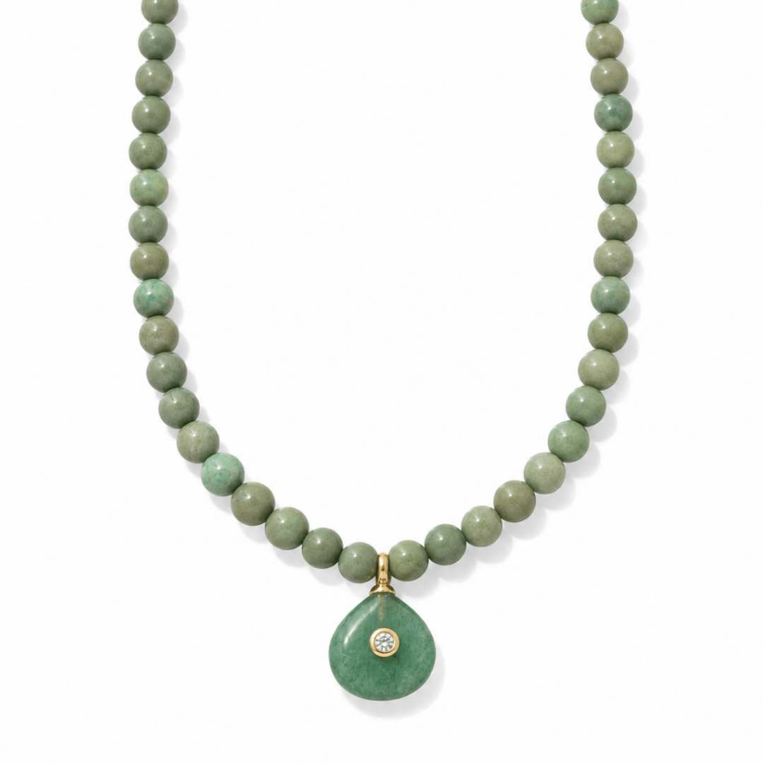 Evergreen Jade Gaia Necklace - COLLARES - Malandra Jewelry - TC2695
