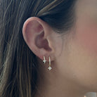 FLORAL SERENA SPARK HUGGIES SET - ARETES - Malandra Jewelry - ERA73 - G60204792092C