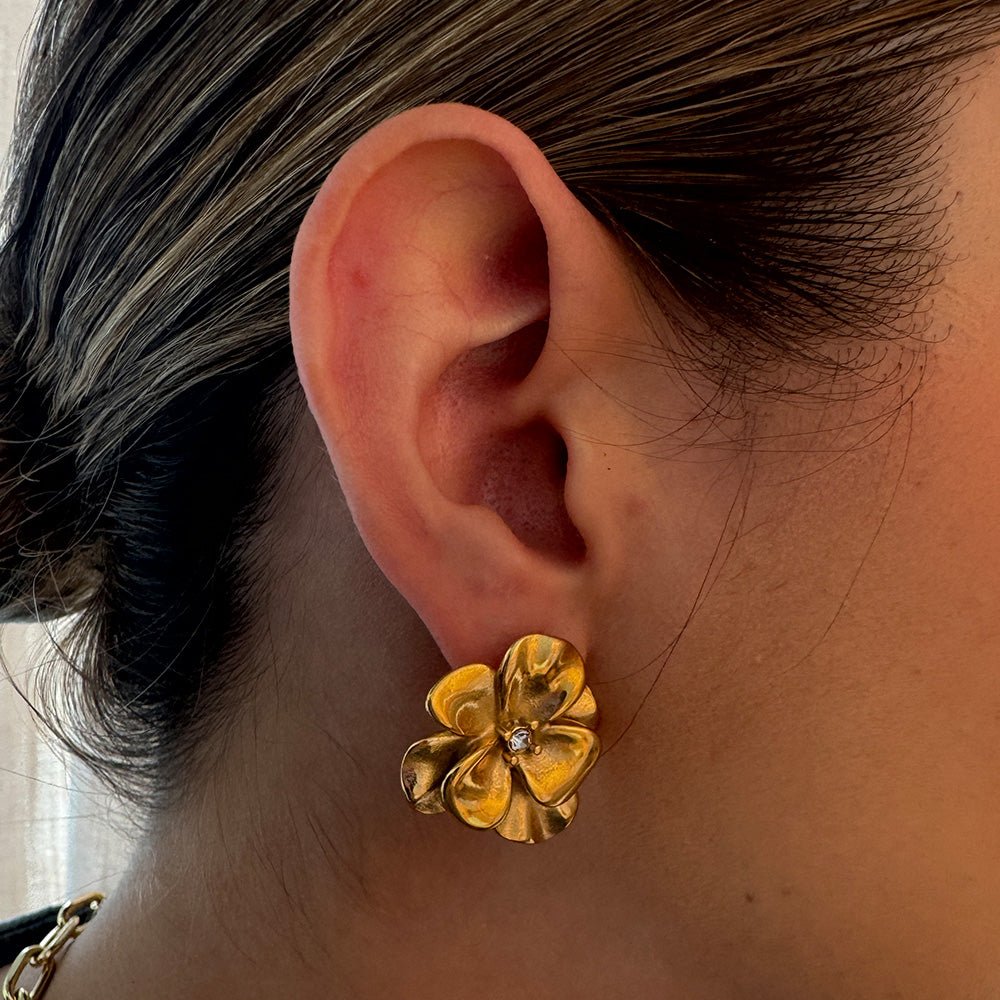 FLORAL SPARK EARRINGS - ARETES - Malandra Jewelry - EUWA55 - JDE2403131
