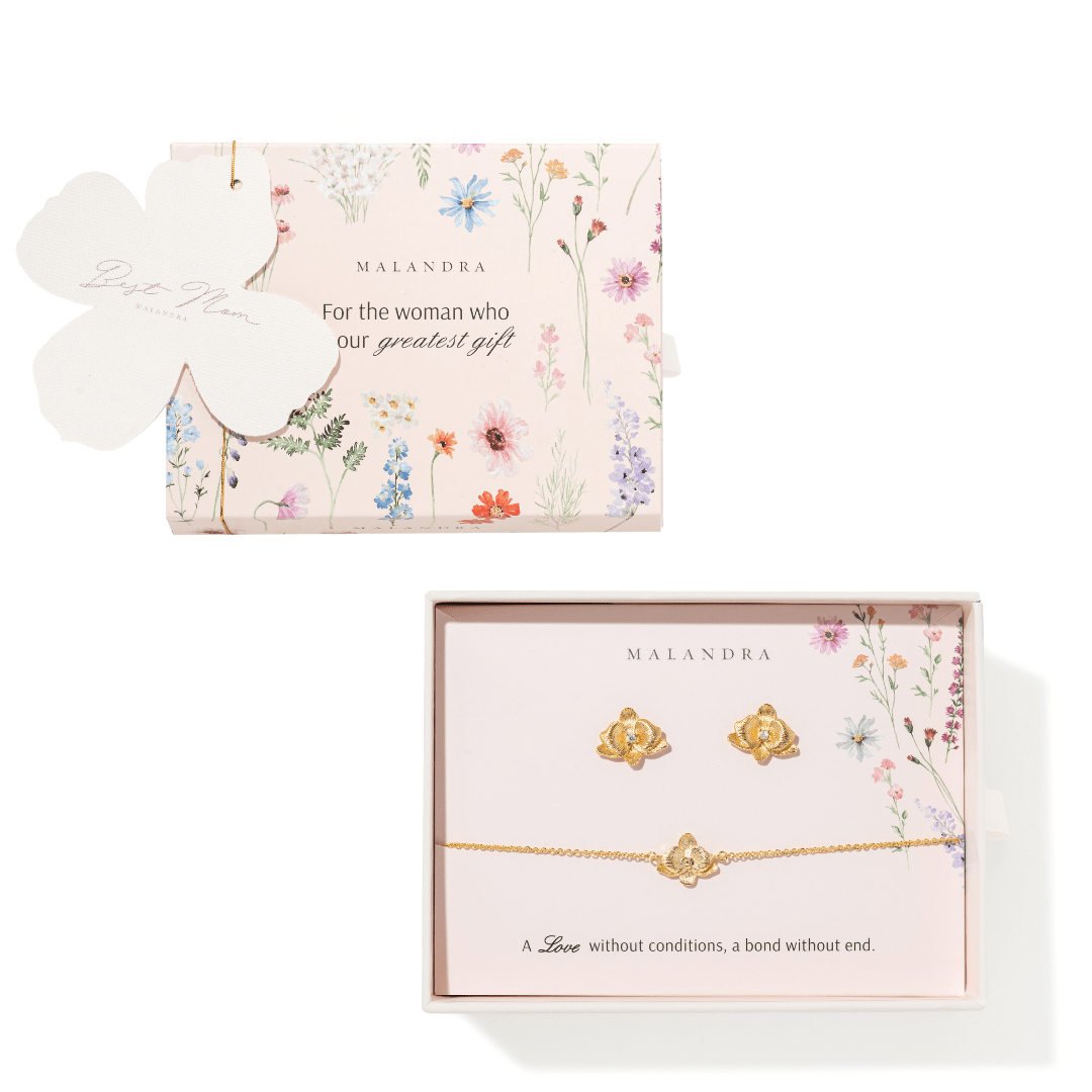 FOR HER ORCHID GIFT SET - SETS DE REGALO - Malandra Jewelry - SET216-ICA562/ICP547