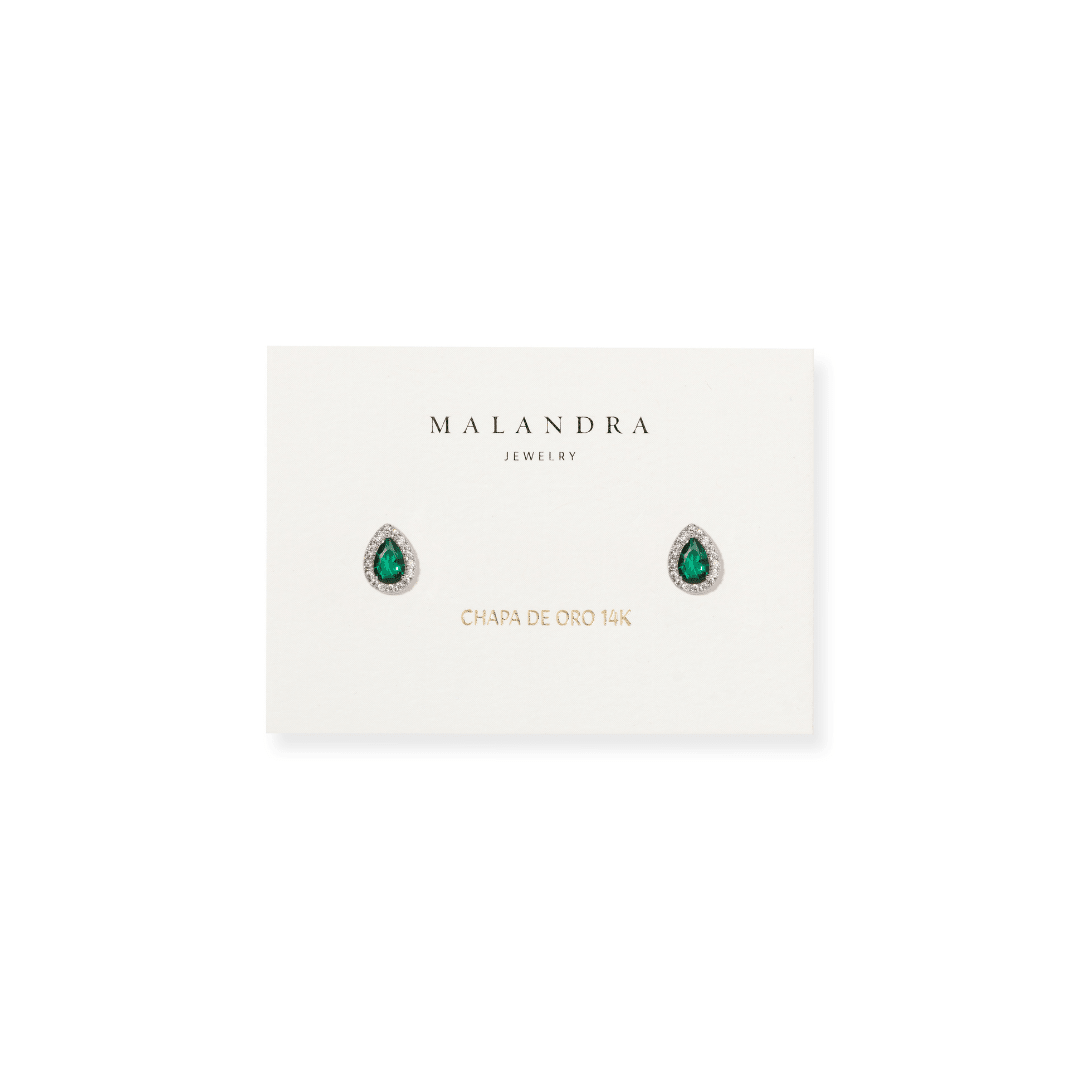 Forest Duet Studs - ARETES - Malandra Jewelry - ZWA146-QX09120FY