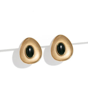 FOREST GREEN GLEAM STUDS - ARETES - Malandra Jewelry - EUWA420-JDE0106052-GN