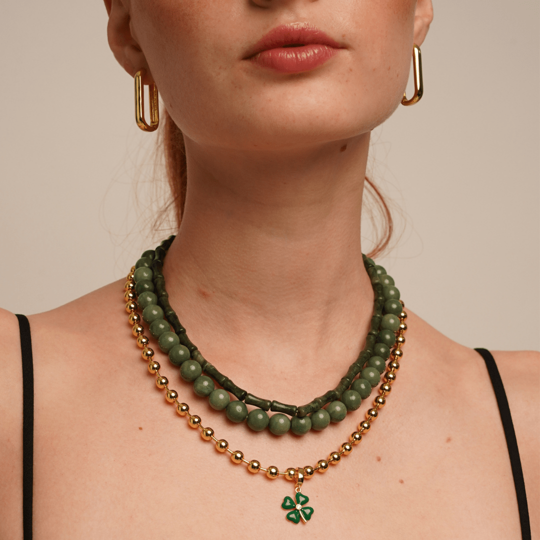 FOREST JADE TERRA NECKLACE - COLLARES - Malandra Jewelry - TC2146