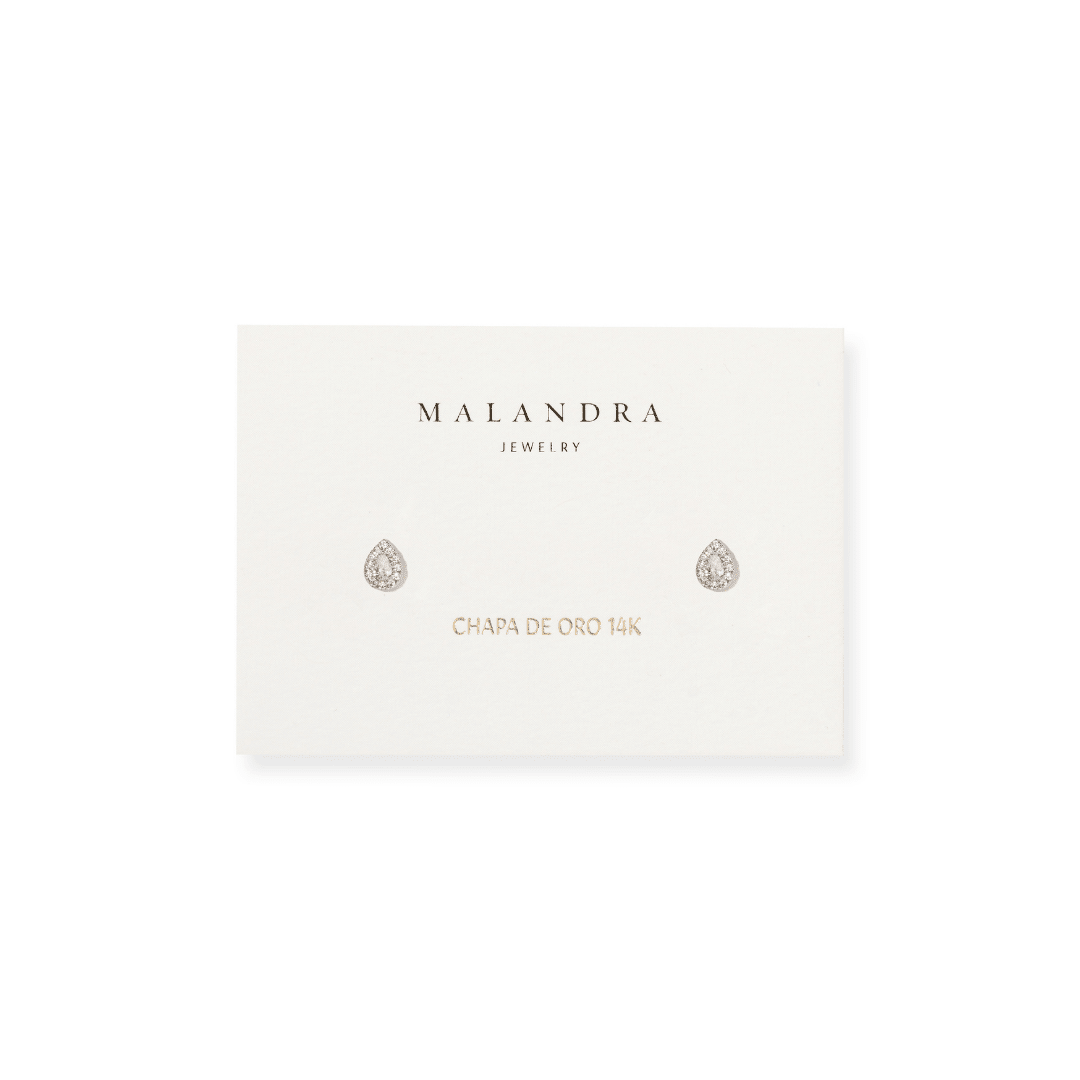 FROST TEARDROP STUDS - ARETES - Malandra Jewelry - ZWA137-QX08380YU