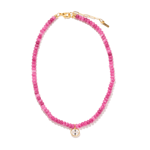 FUCHSIA AGATE GAIA NECKLACE - COLLARES - Malandra Jewelry - TC2480