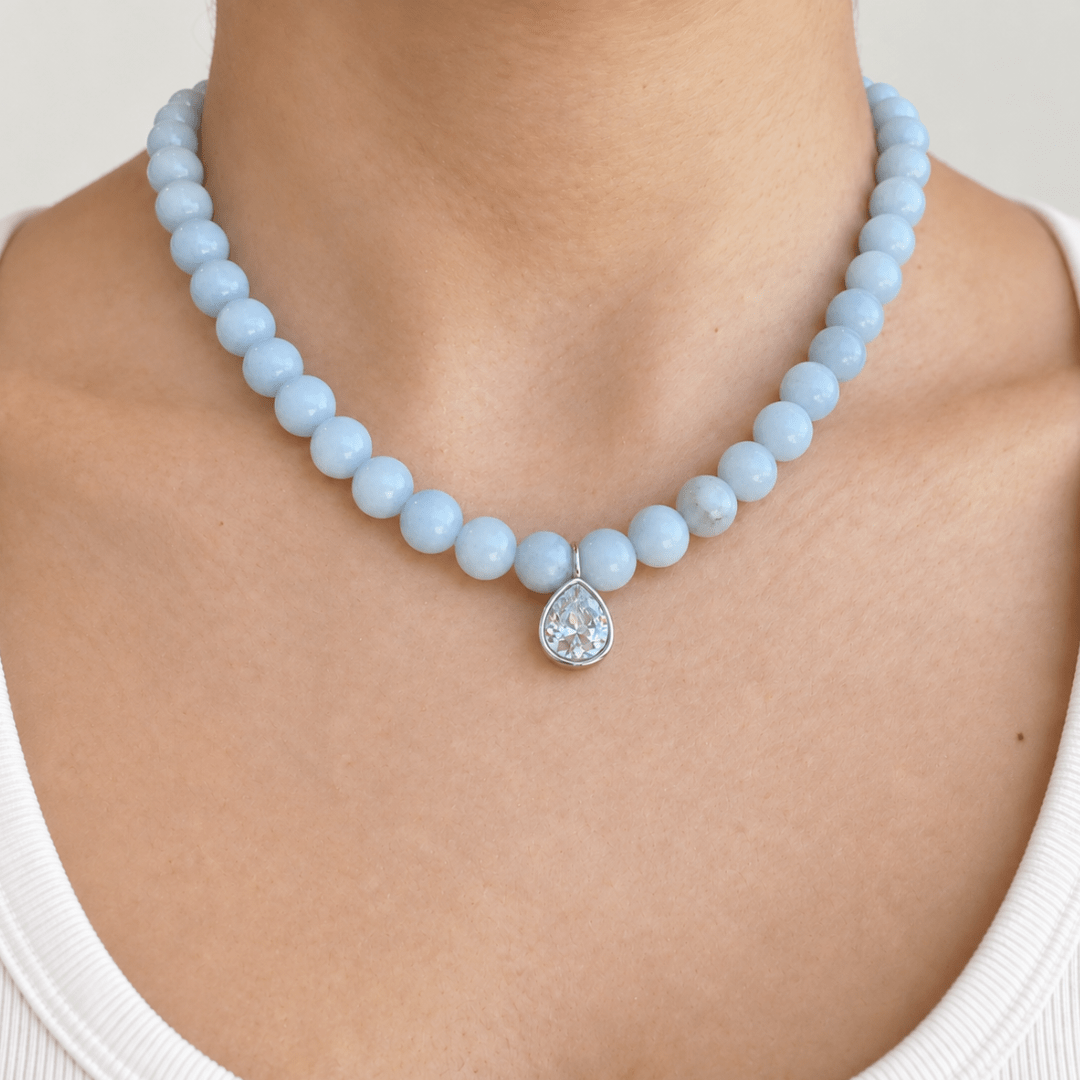 Gaia Ocean Aquamarine Necklace - COLLARES - Malandra Jewelry - TC2654
