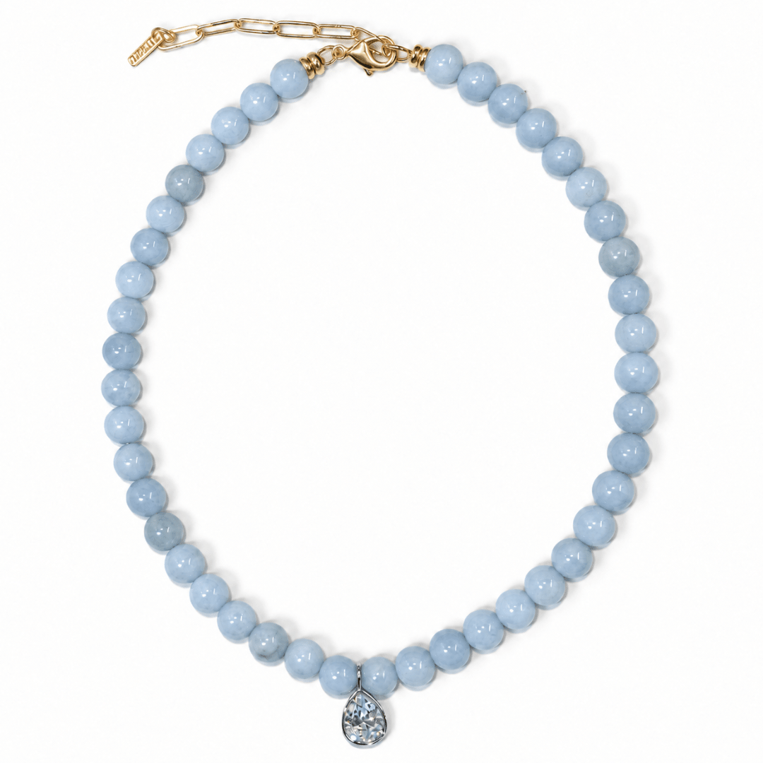 Gaia Ocean Aquamarine Necklace - COLLARES - Malandra Jewelry - TC2654