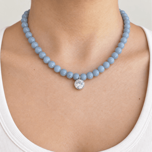 Gaia Sky Angelite Necklace - COLLARES - Malandra Jewelry - TC2653