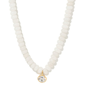 GAIA WHITE JADE NECKLACE - COLLARES - Malandra Jewelry - TC2465