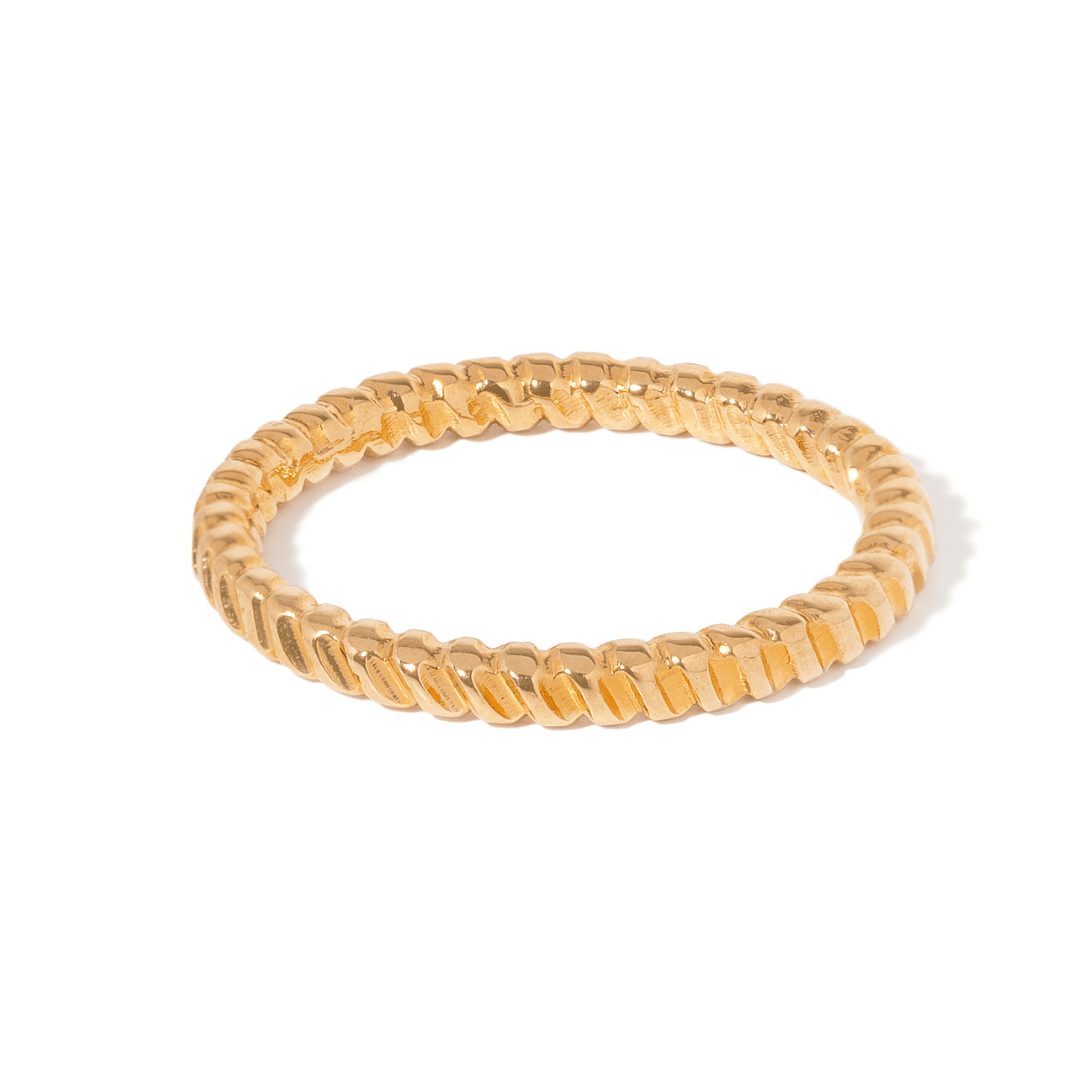 GILDED BRAID RING - ANILLOS - Malandra Jewelry - VCR298.5-2021