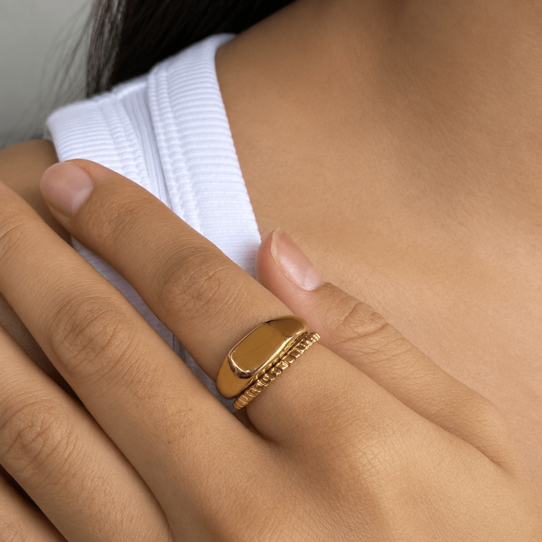 GILDED BRAID RING - ANILLOS - Malandra Jewelry - VCR298.5-2021