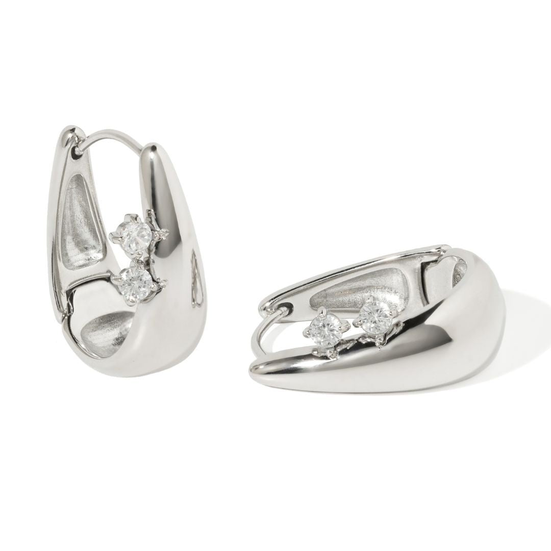 GLACIER NOVA HOOPS - ARETES - Malandra Jewelry - EUWA501.P-JDE0112253-S