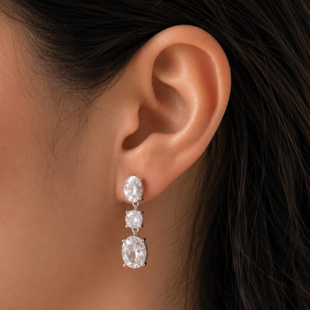 GLACIER RADIANT DROP EARRINGS - ARETES - Malandra Jewelry - EZAA56.P-FSEP2426