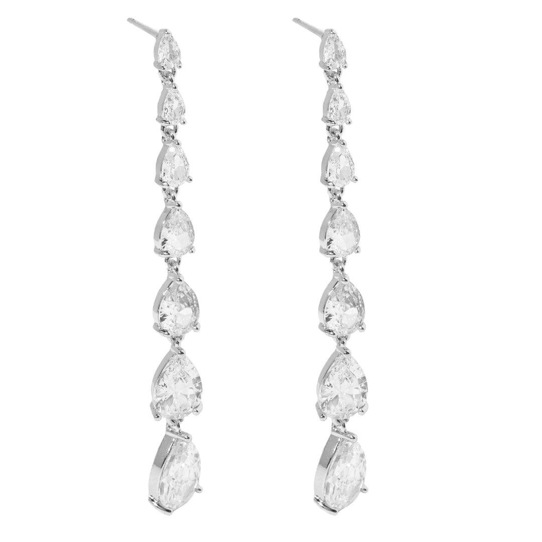 GLACIER SILVER TEARDROP EARRINGS - ARETES - Malandra Jewelry - EZAA78.P-EP1086A