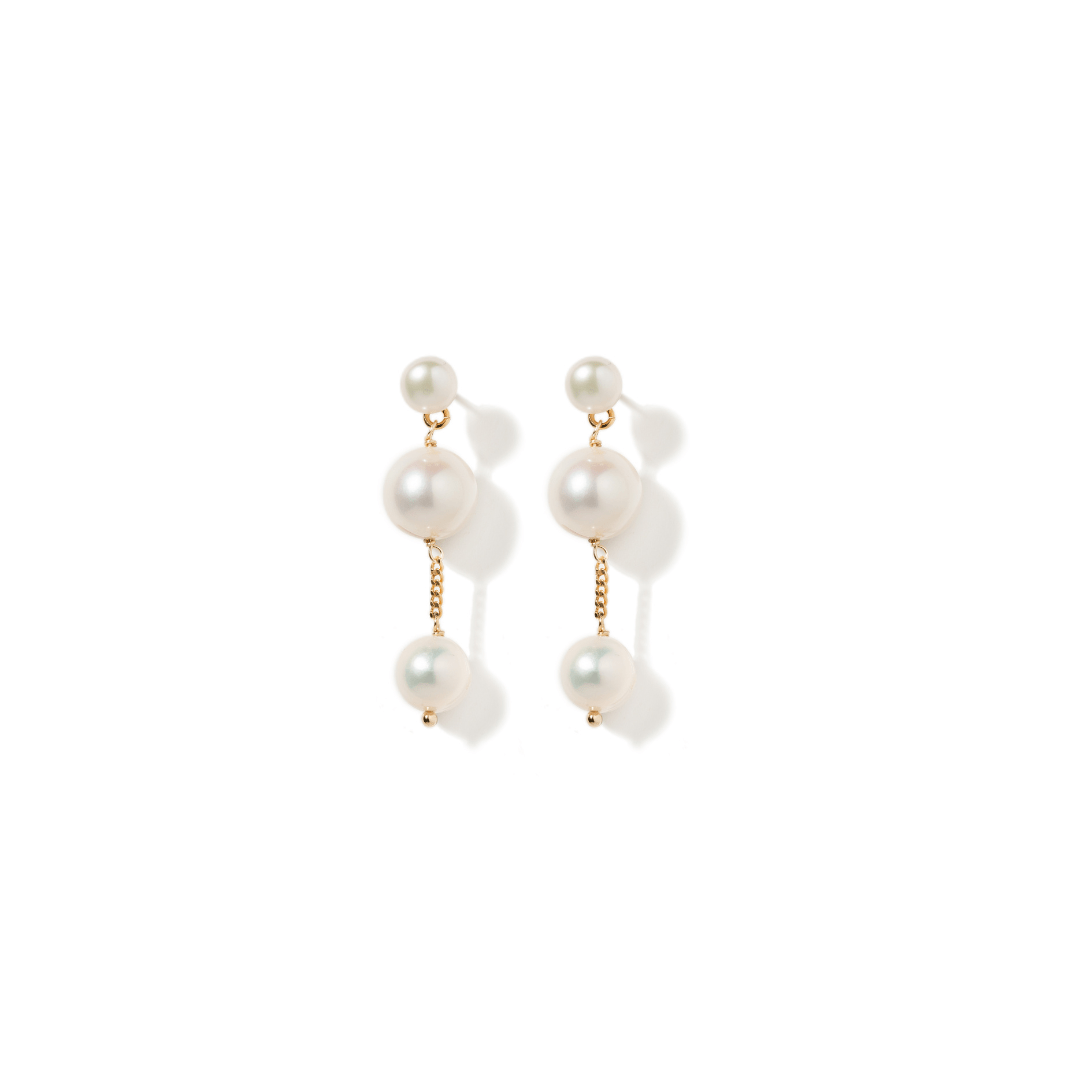 GLAM PEARL DOTS EARRINGS - ARETES - Malandra Jewelry - TA2087