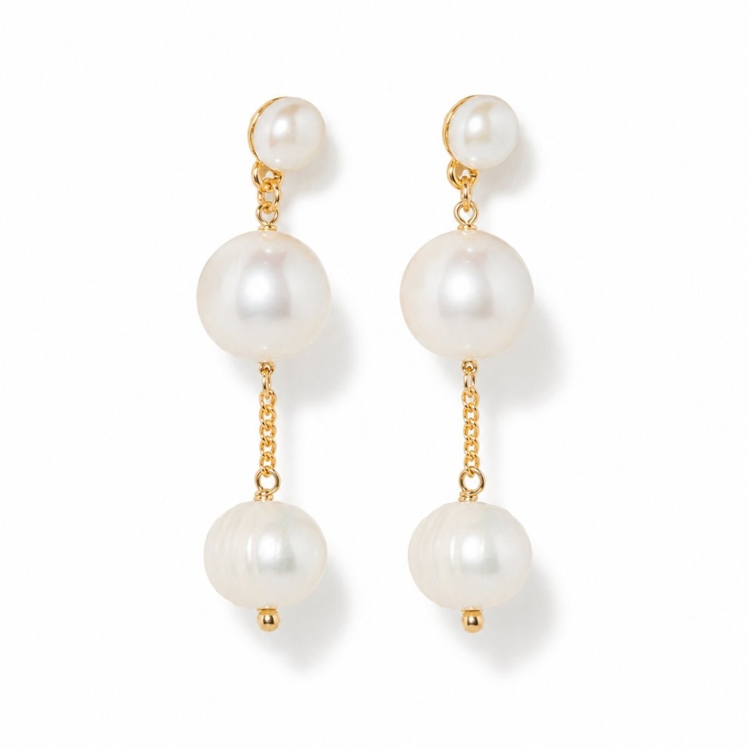 GLAM PEARL DOTS EARRINGS - ARETES - Malandra Jewelry - TA2087