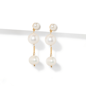 GLAM PEARL DOTS EARRINGS - ARETES - Malandra Jewelry - TA2087