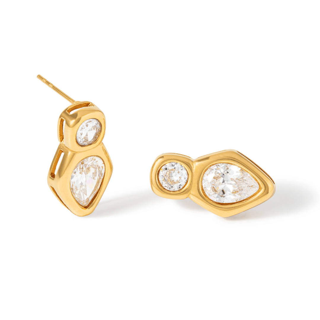 Gleam Drop Duet Earrings - ARETES - Malandra Jewelry - EUWA618-JDE0105306