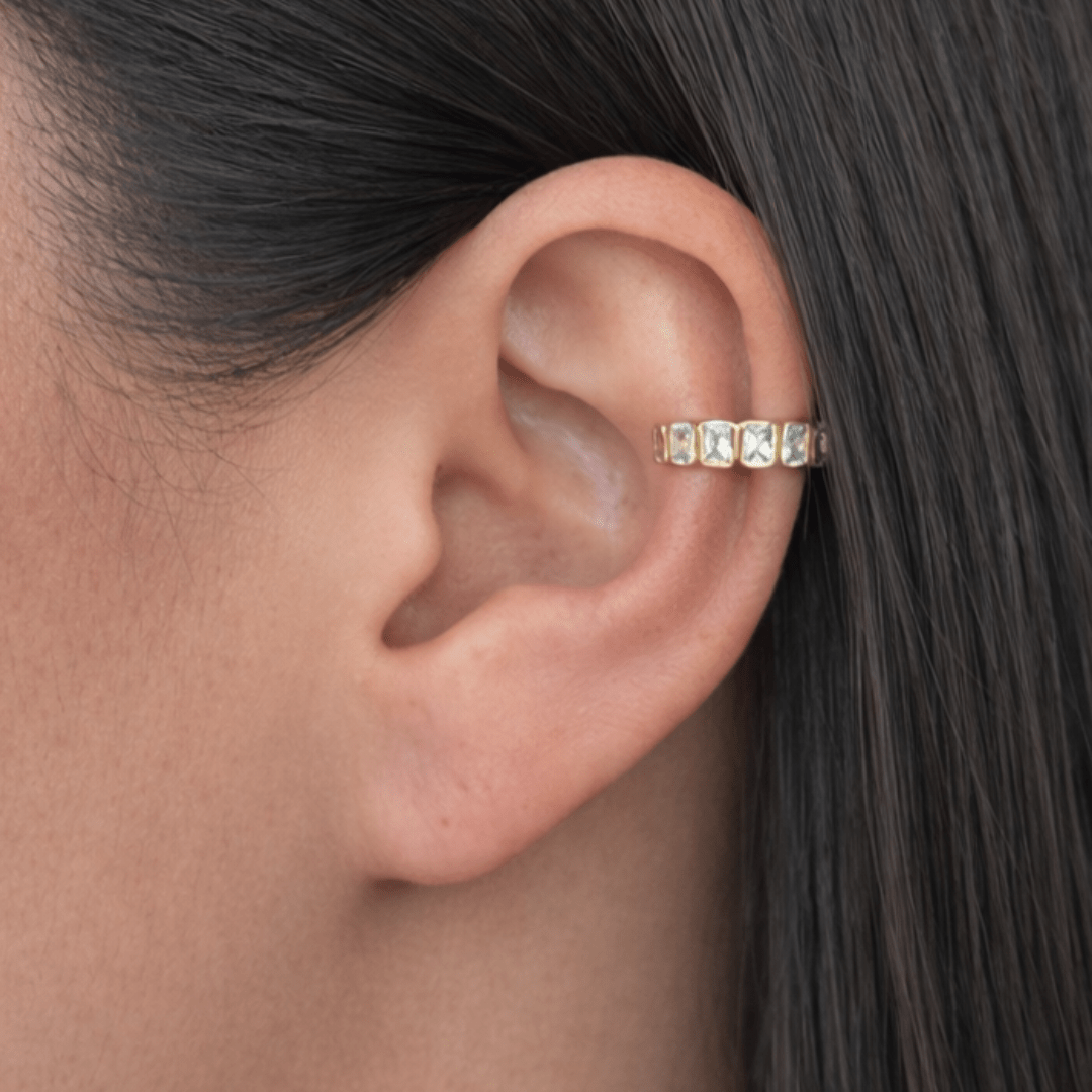 GLEAM LINE EAR CUFF - ARETES - Malandra Jewelry - AA1570-T60065 / JDE0311129