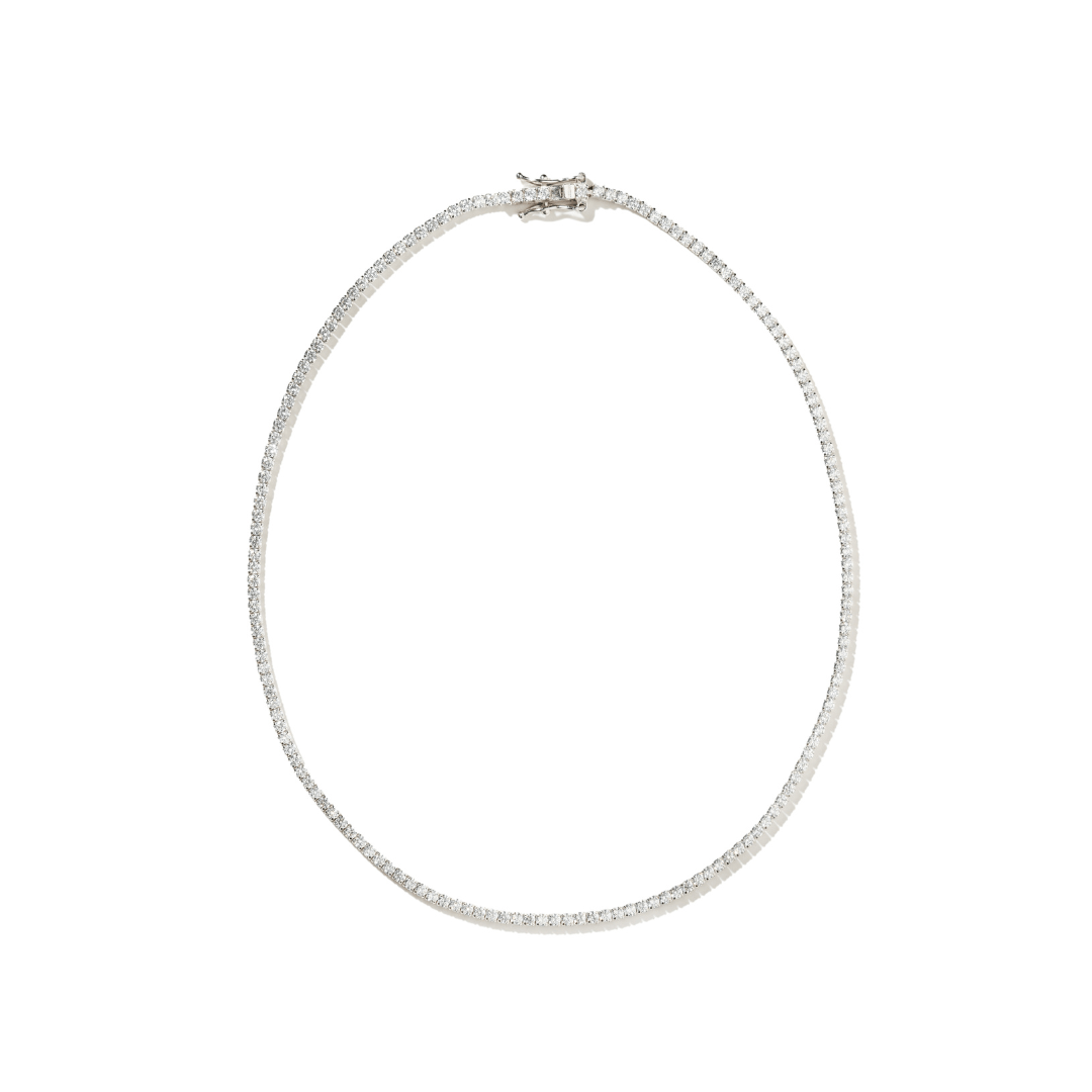 GLIMMER SILVER TENNIS NECKLACE - COLLARES - Malandra Jewelry - EAWC117.P - MMN324