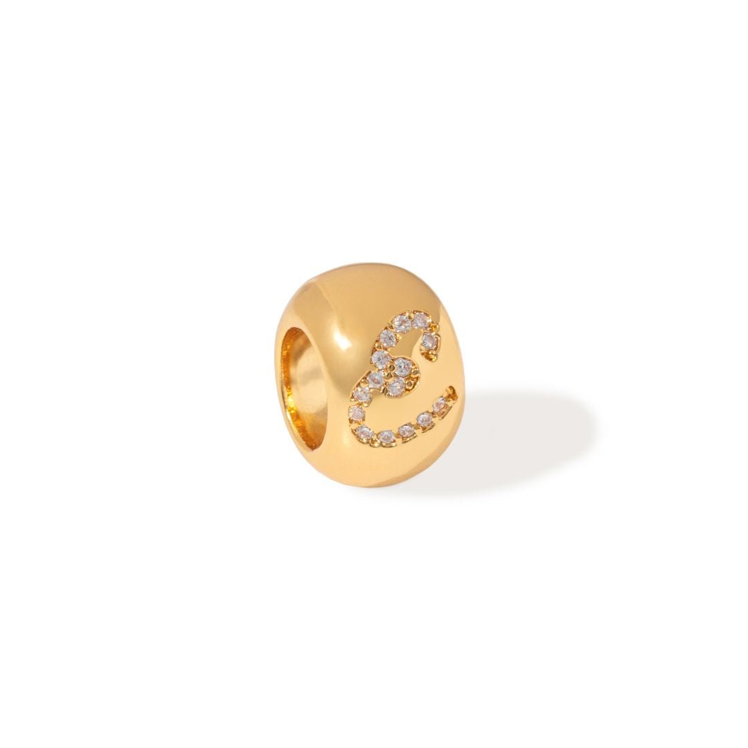 GLOW INITIAL CHARM - DIJES - Malandra Jewelry - EYHD148.E-Model 2