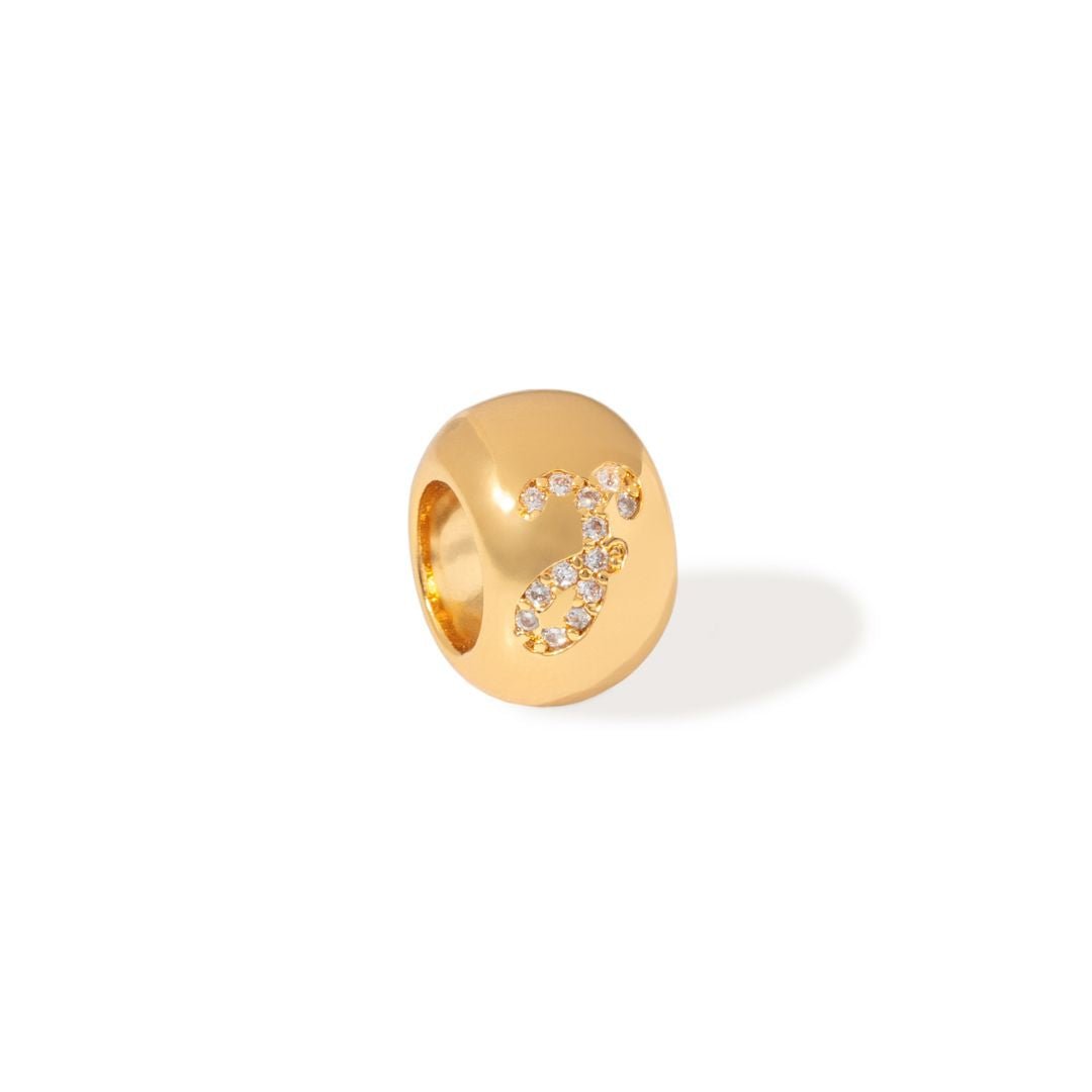 GLOW INITIAL CHARM - DIJES - Malandra Jewelry - EYHD148.F-Model 2