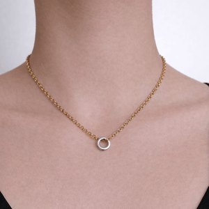 GLOW RING CHARM NECKLACE - COLLARES - Malandra Jewelry - TC2253/ICD558.P