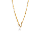 GLOWING PEARL LINK NECKLACE - COLLARES - Malandra Jewelry - TC1836