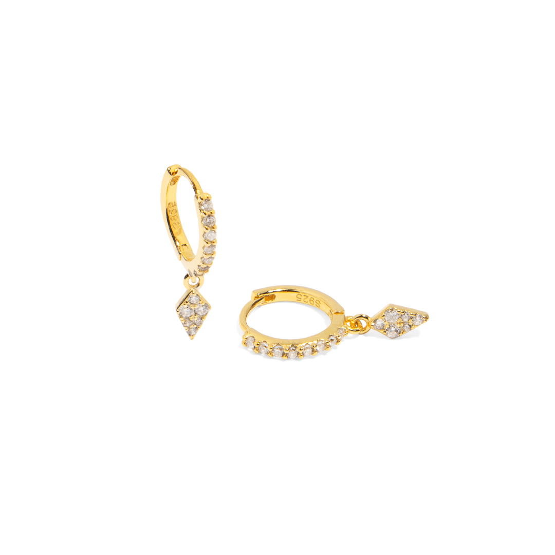 GLOWING RHOMBI HUGGIES - ARETES - Malandra Jewelry - ERA111 - 60247201580C
