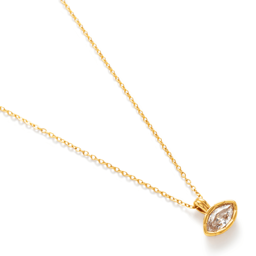 Gold Allure Marquise Necklace - COLLARES - Malandra Jewelry - EUWC604-JDN0104306-2