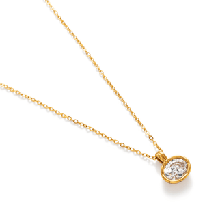 Gold Allure Oval Necklace - COLLARES - Malandra Jewelry - EUWC603-JDN0104306-3