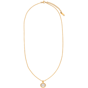 Gold Allure Oval Necklace - COLLARES - Malandra Jewelry - EUWC603-JDN0104306-3