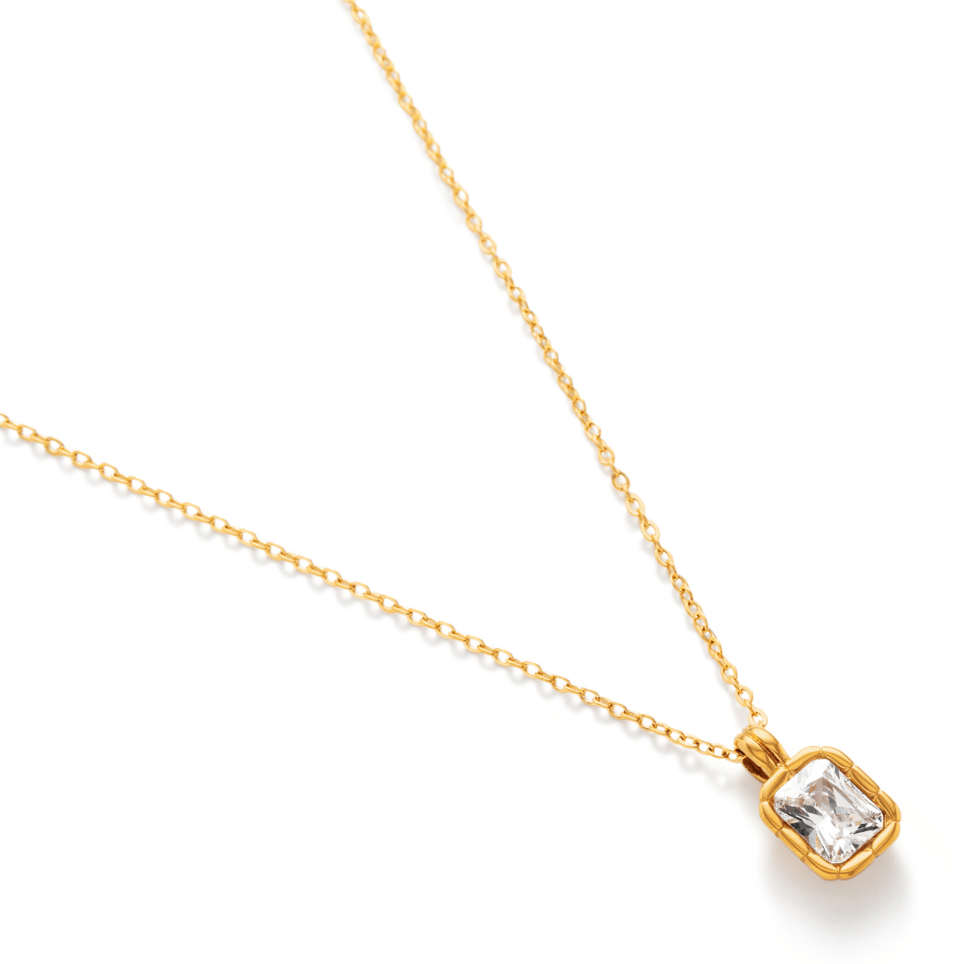 Gold Allure Rectangle Necklace - COLLARES - Malandra Jewelry - EUWC602-JDN0104306-4