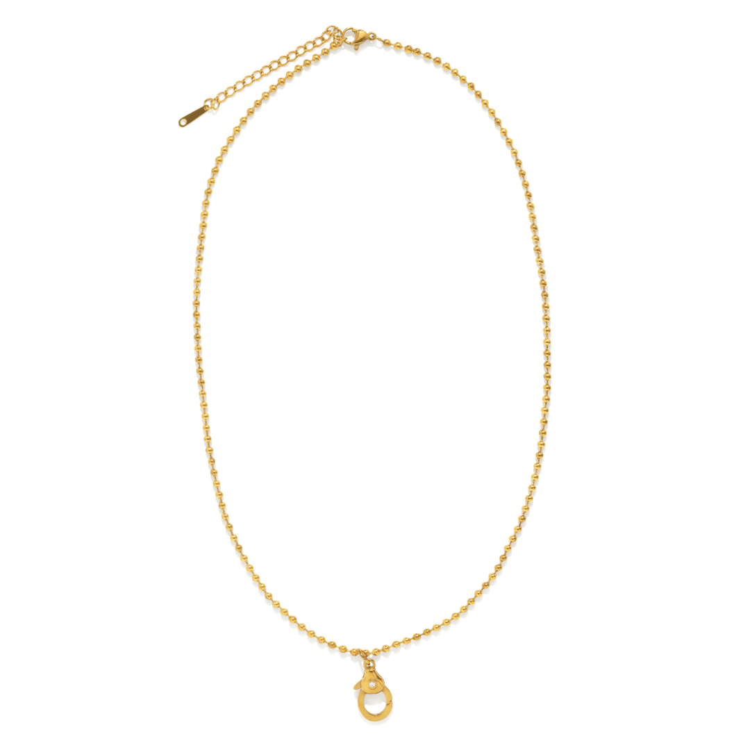Gold Beaded Clasp Necklace - COLLARES - Malandra Jewelry - EUWC677-JDN0106073