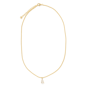Gold Beaded Pear Necklace - COLLARES - Malandra Jewelry - LGC38-N-E16131