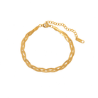 GOLD BRAIDED BRACELET - PULSERAS - Malandra Jewelry - EUWP111 - JDBW2402006