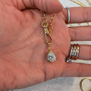 Gold Clasp Link Necklace - COLLARES - Malandra Jewelry - LGC34-N-C1015