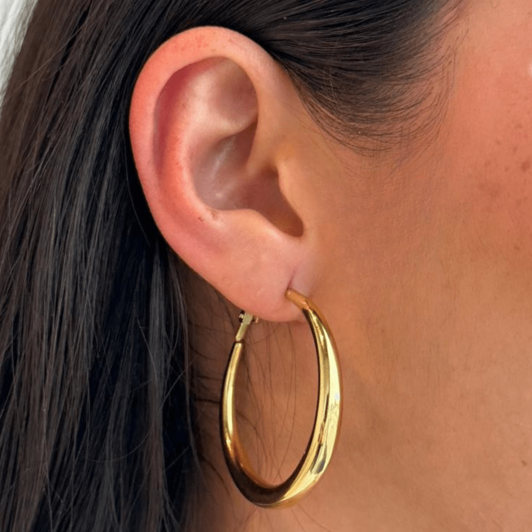 GOLD CLASSIC SMALL HOOPS - ARETES - Malandra Jewelry - EUWA294-JDE0305019-40