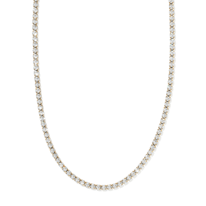 Gold Classic Tennis Necklace - Collares - Malandra Jewelry - EUWC678-JDN0307071