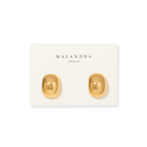 Gold Cloud Studs - ARETES - Malandra Jewelry - EUWA729-JDE0306079