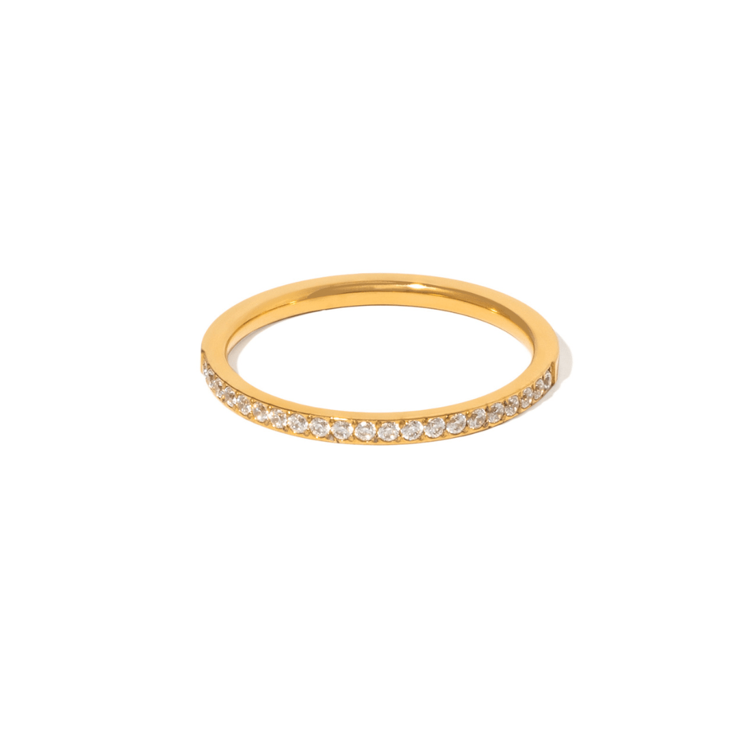 Gold Delicate Line Ring - ANILLOS - Malandra Jewelry - EUWR759.7-JDR0305303-WT-7