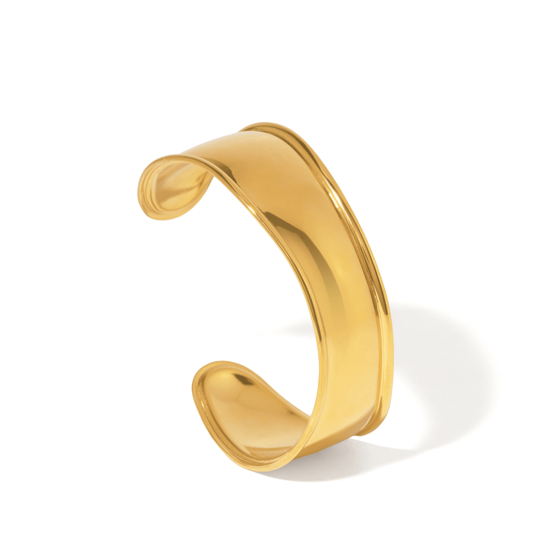Gold Draped Cuff Bracelet - PULSERAS - Malandra Jewelry - EUWP746-EUWP746