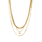 GOLD ESSENCE LAYERED NECKLACE - COLLARES - Malandra Jewelry - EUWC304-JDN0108013