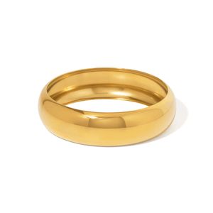 Gold Glossy Bangle Bracelet - PULSERAS - Malandra Jewelry - EUWP740-JDB0106050