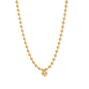 GOLD HEART BEADS NECKLACE - COLLARES - Malandra Jewelry - TC2262/EYHC13