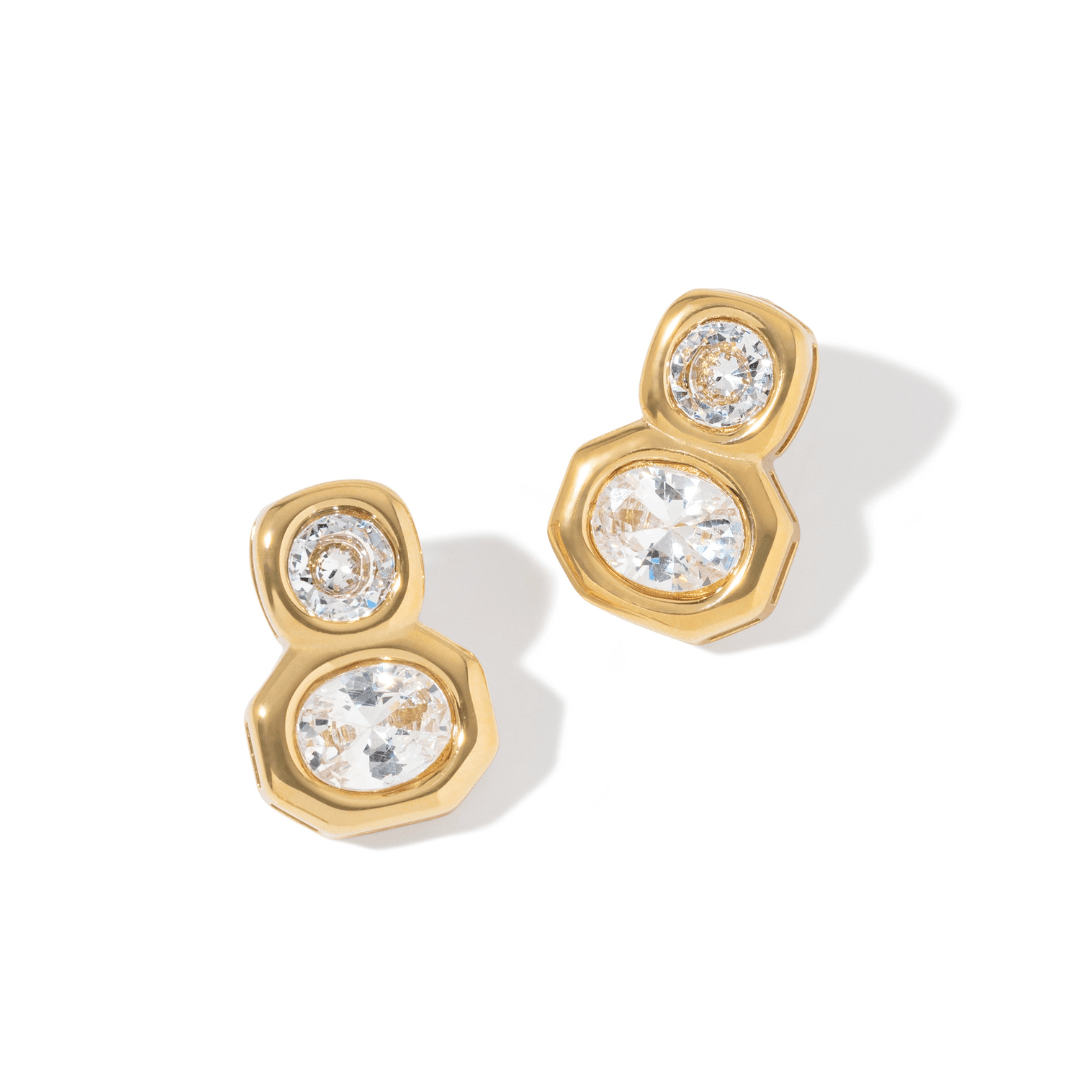 Gold Infinity Glow Earrings - ARETES - Malandra Jewelry - EUWA625-JDE0105305
