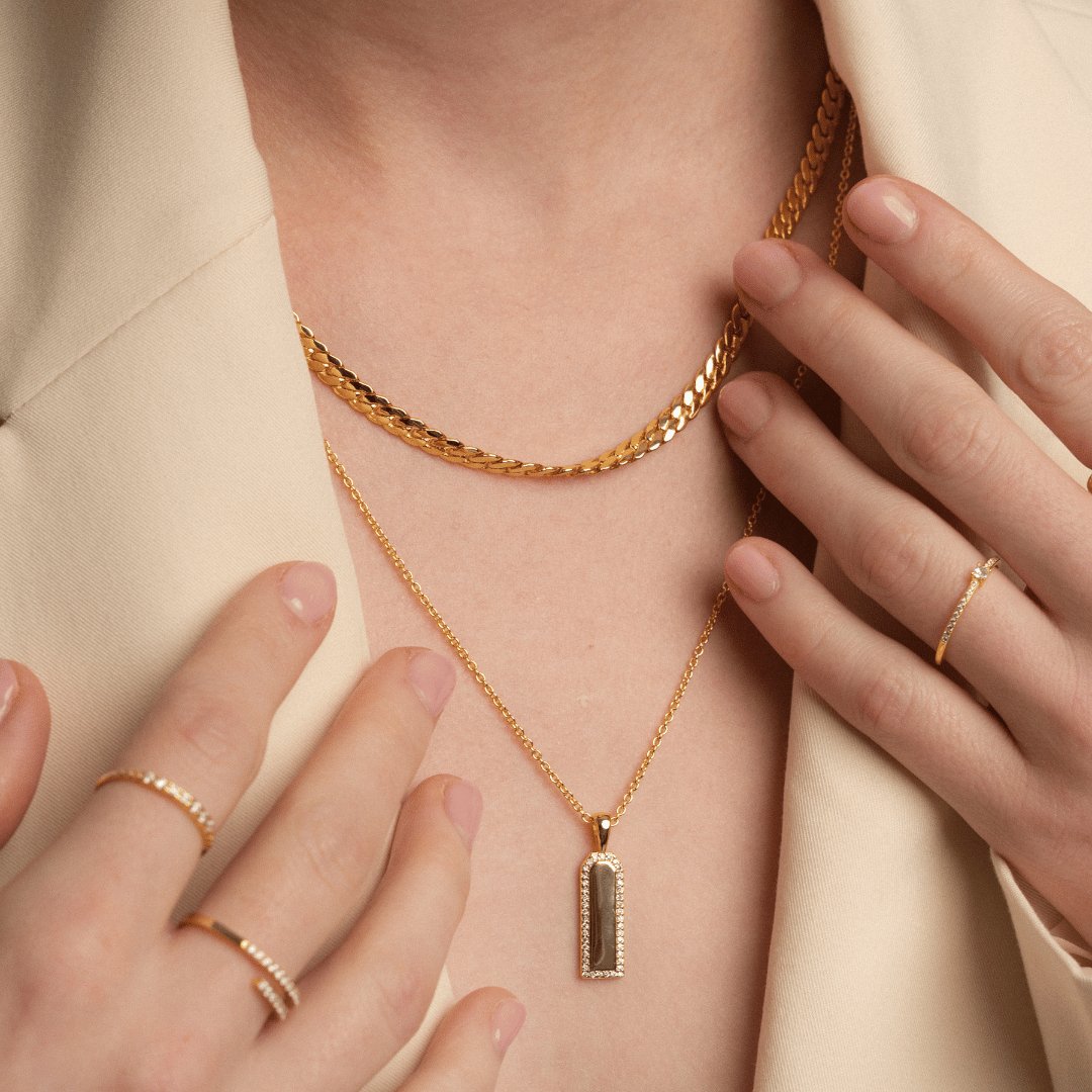 GOLD INGOT ESSENTIAL NECKLACE - COLLARES - Malandra Jewelry - ICC511